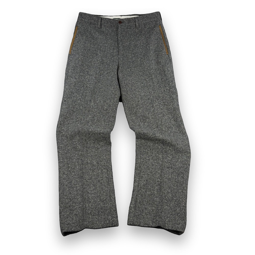 New Orvis Signature Donegal Tweed Wool Pants 34x32 Grey Flecked Ivy Style NWOT